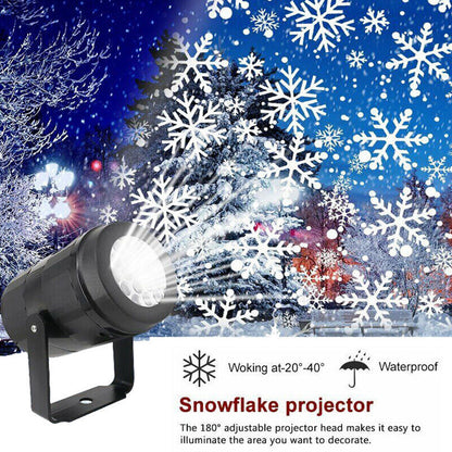 Christmas LED Snowflake Projector Laser Light Snowfall Outdoor Xmas Decor Lamp