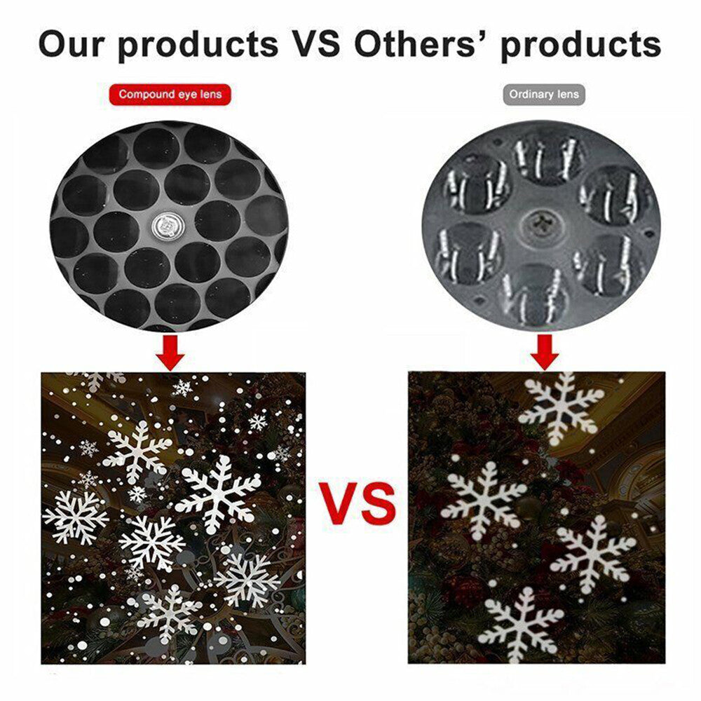 Christmas LED Snowflake Projector Laser Light Snowfall Outdoor Xmas Decor Lamp
