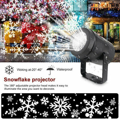 Christmas LED Snowflake Projector Laser Light Snowfall Outdoor Xmas Decor Lamp