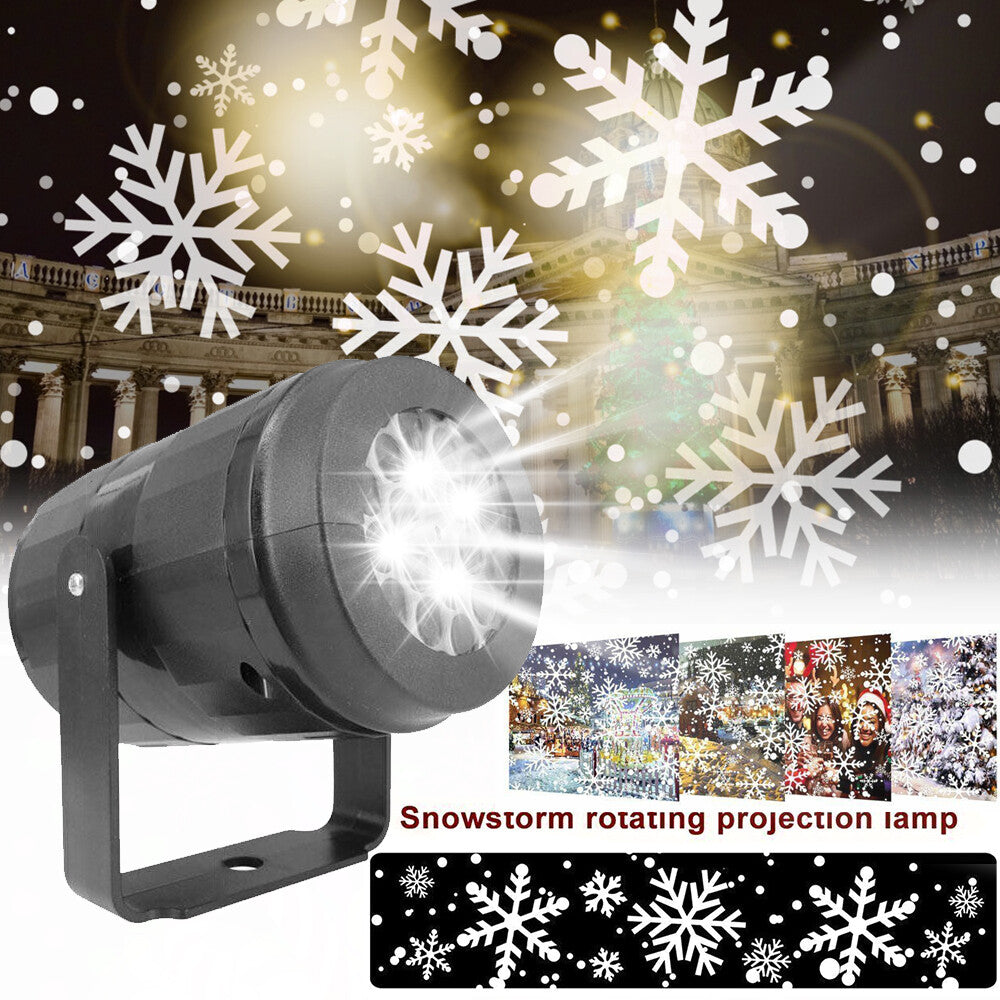 Christmas LED Snowflake Projector Laser Light Snowfall Outdoor Xmas Decor Lamp