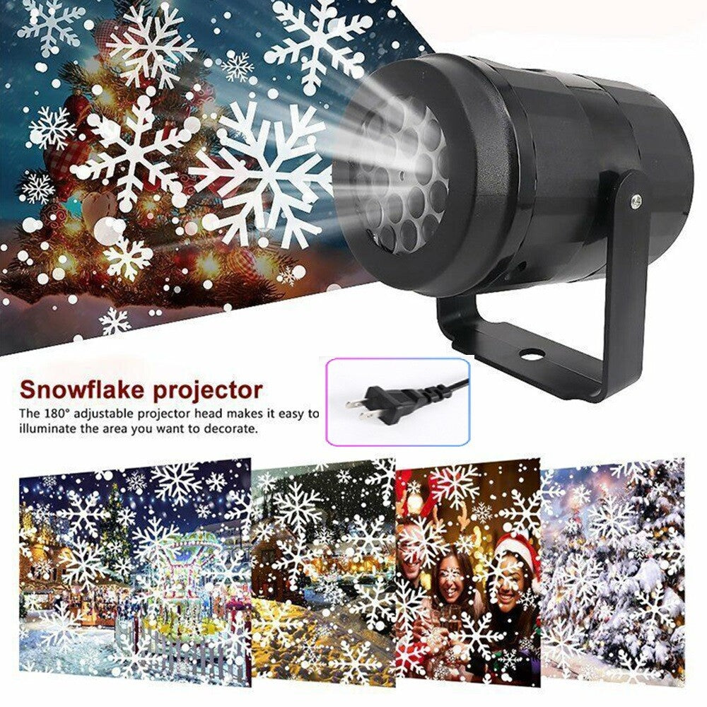 Christmas LED Snowflake Projector Laser Light Snowfall Outdoor Xmas Decor Lamp